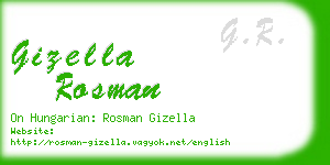 gizella rosman business card